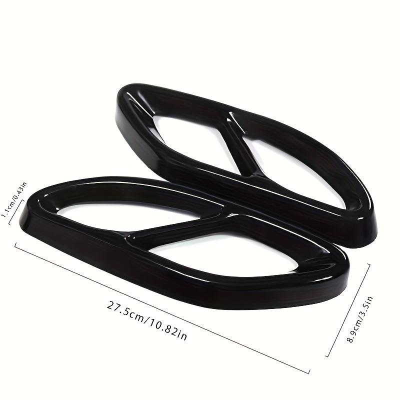 2PCS Exhaust Head Muffler Pipe Cover Fit for Mercedes 20-25A And 15-21C Class Tailpipes Exhaust Cover Frame Decoration.