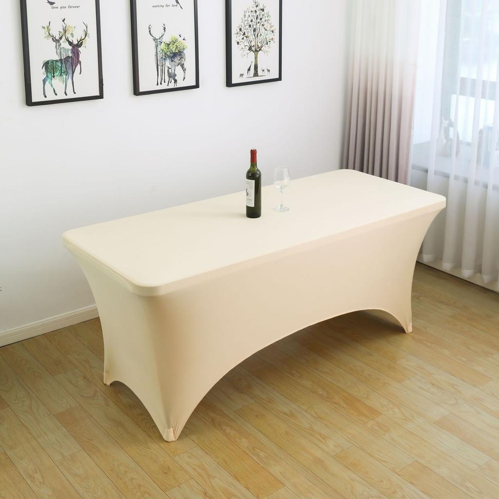 Elastic tablecloth cocktail bar for conference wedding outdoor wedding decoration table skirt tulle table skirt party birthday