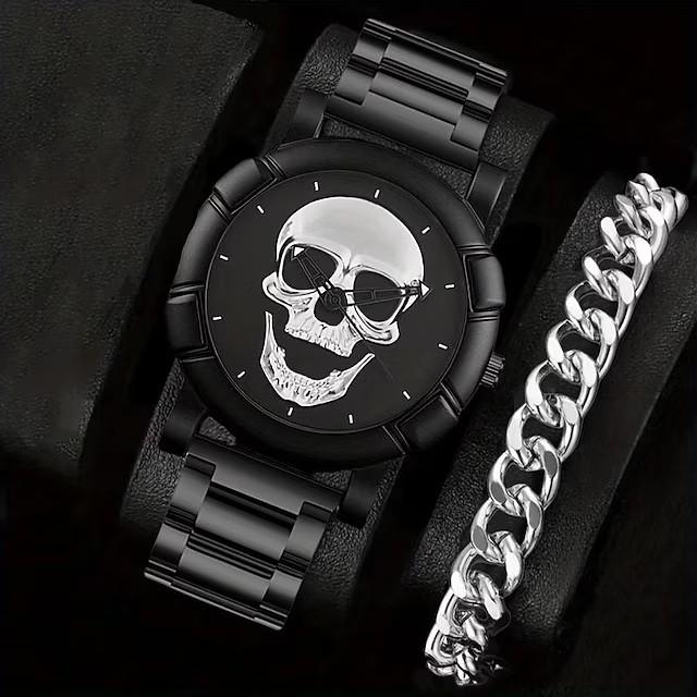 Men's 3-Piece Business Gift Set: Watch, Bracelet, and Necklace for Holidays or Birthdays