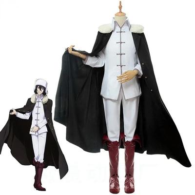 Anime Bungo Stray Dogs Fyodor Dostoevsky Cosplay Kostyme Voksen Mann Topp Bukser Kappe Kappe Drakt Halloween Karneval Fest Uniform