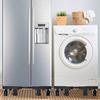 Updated Fridge Stand Mobile Base With Double Pipes 4 Locking Wheel 4 Strong Feet Adjustable Furniture Dolly Washer Dryer Machine