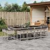 VidaXL Garden Dining Set and Cushions 13 Pcs Light Grey Rattan 3278170