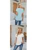 Spring & Summer Women's Loose Round Neck Eyelet Lace T-shirt