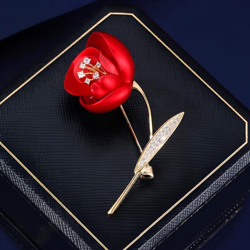 Crabapple Flower Brooch, Elegant Brooch Collar Pin, Garment Fixing Design Sense Pin