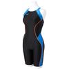 MIZUNO ST Lala Competitive Race Half Suit Black with Light Size XL Women's (Masters Back) N2MGA245, Blue, [FINA Approved]