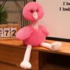 Bright  Pink Ostrich Plush Pretty Toy Charming Doll Round Fluffy Body Contrast Pale Limb Fabric For Cute Animal Themed Small