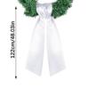 Christmas Wreath Sash 122cm Long Soft Polyester Wreath Ribbon Hanging Ornament For Front Door Doorway Holiday Decoration
