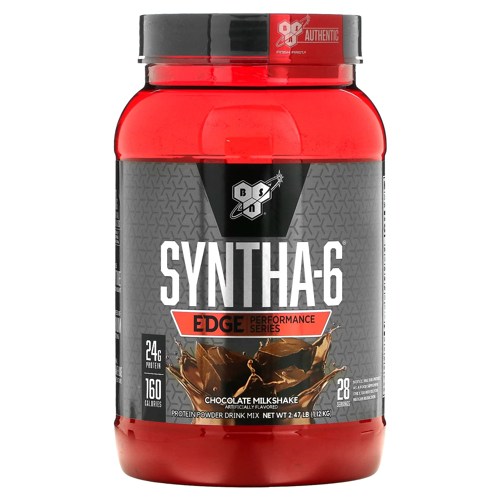 

BSN, Syntha-6 Edge, Protein Powder Drink Mix, Chocolate Milkshake, 2.47 lb (1.12 kg)