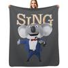 Buster Moon from SING Movie Throw Blanket Decorative Soft Throw Blanket for Couch Sofa