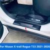 Para Nissan X-trail Xtrail Rogue T33 -2025 2026 Placa Protectora de Umbral de Puerta Exterior de Acero Inoxidable Pedales de Bienvenida Protector de Entrada Accesorios