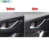 For Mazda 3 6 CX-3 CX-5 CX-9 Carbon Fiber Car Interior Door Handle Cover Trim