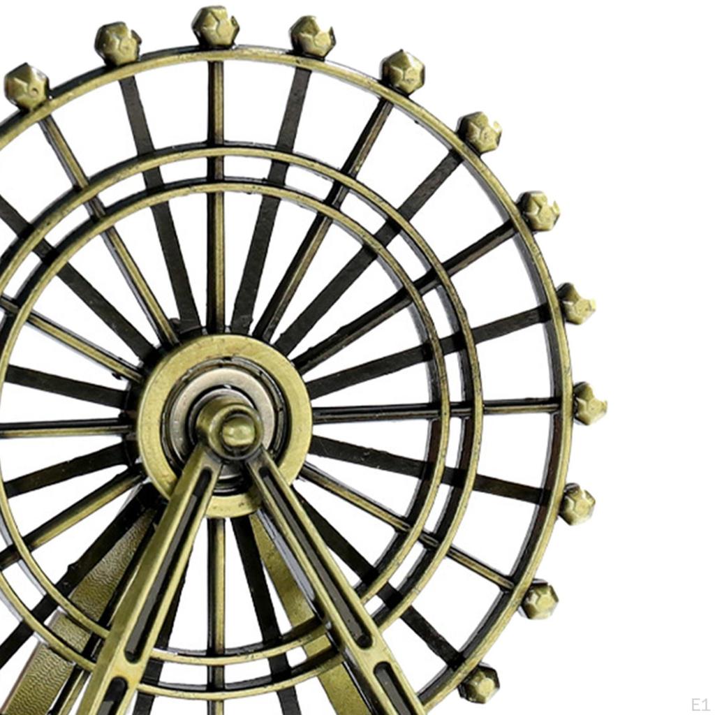 Wheel Statue Figurine Sculpture Collectable Modern Ornament Zine Alloy Home Decor Model For
