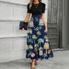 Short Sleeve Women's Dress Casual Flowy A-Line Midi Tshirt Dresses With Pockets Crewneck Vocation Boho Beach Sundress