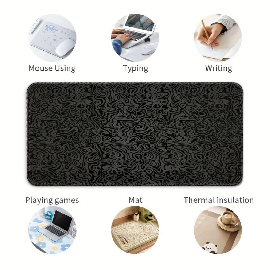 Black Splash Ink Pattern rubber Mouse Pad Keyboard Mouse Pad Computer Laptop Pad Game Console Pad office Pad Desk accessories