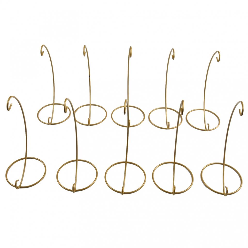 Ornament Hanging Display Stand Iron Stand L Shape Metal Decoration Golden