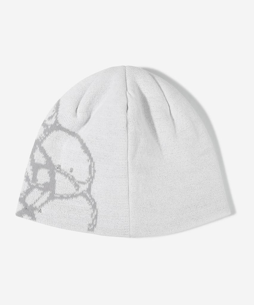 NODE LABS Dev:8 Graphic Knit Beanie_White
