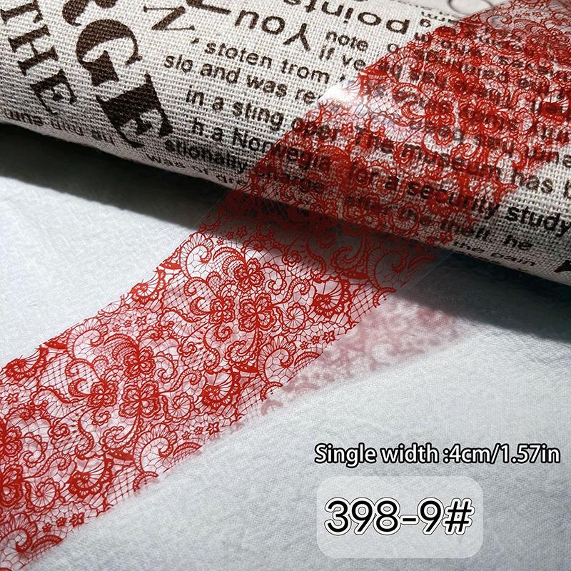 1/10 Rotolo Elegante Bianco Nero Pizzo Fiore Unghie Foil da Trasferimento Fantasia Retrò Floreale Cielo Stellato Carta Adesiva Manicure Accessori