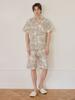Lunalujeuseutyudio Men'S Avenue Cotton Short-Sleeve Collared Two-Piece Pajamas