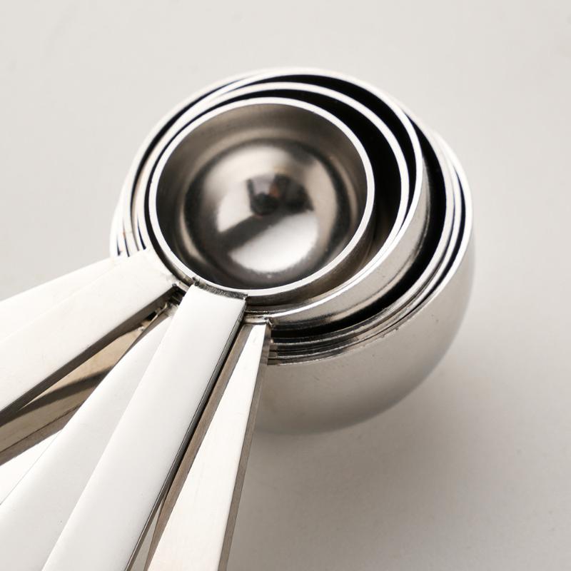 Stainless Steel Coffee Measuring Scoop Long Handle Heat Resistant Spoon Multipurpose Tool for Baking Cafe Home Kitchen