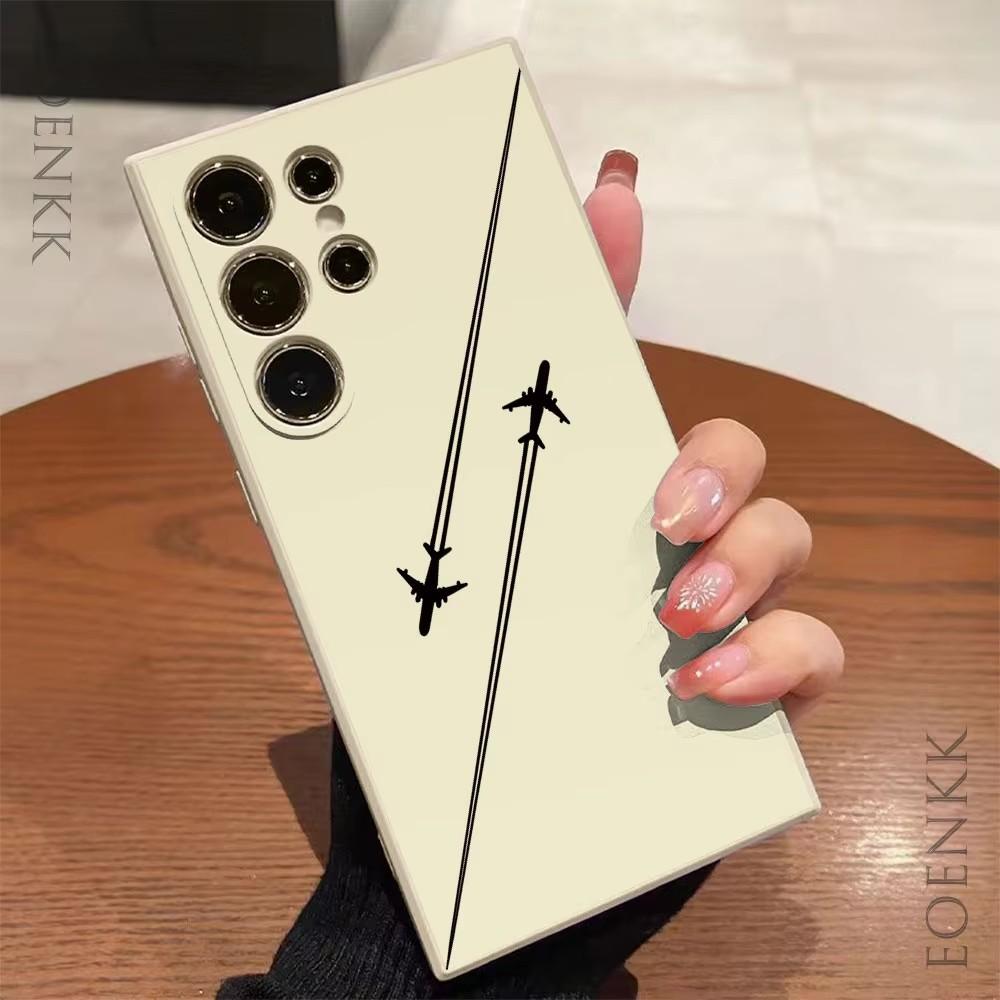 Temu hot-selling aircraft route Samsung S24FE silicone mobile phone case S23 + protective case S25ULTRA Extreme Edition