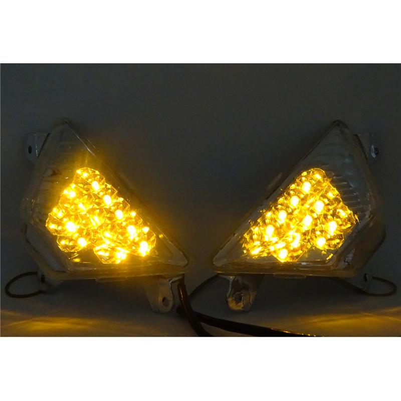 Waase For Kawasaki Ninja ZX6R ZX636 ZX-6R ZX-636 2013 2014 2015-2021 Front Turn Signals Blinker Flashing Indicator LED Light