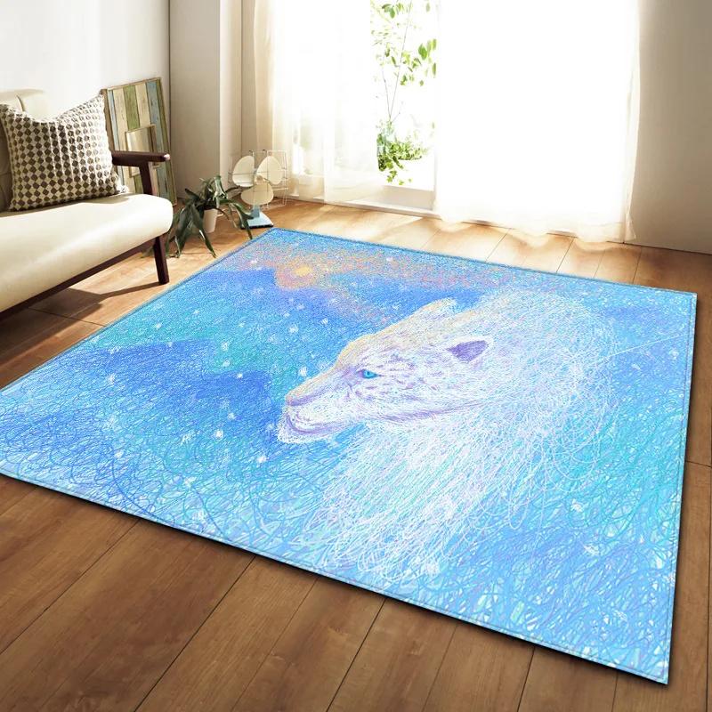 Cartoon Animals Colour Fox Flamingo 3D Print Carpets For Living Room Bedroom Area Rug Child Home Decor Carpet Kids Room Play Mat
