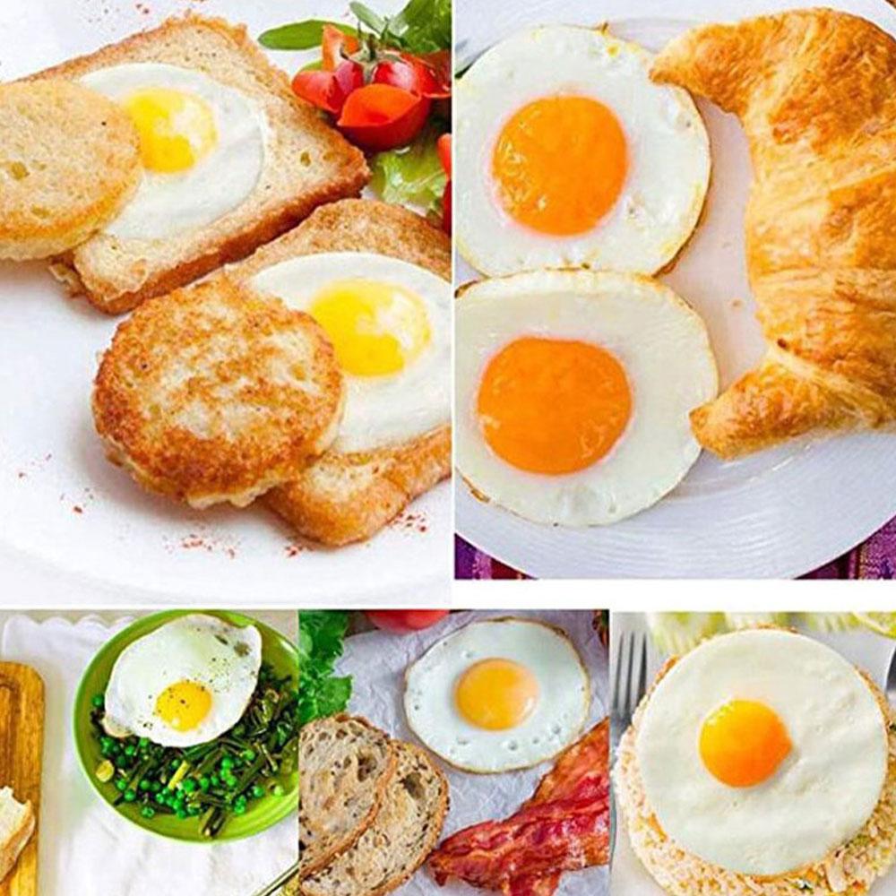 4Pcs Stainless Steel Fried Egg Shaper Egg Mold DIY Breakfast Round Egg Pancake Rings Sandwich Cooking Kitchen Accessories Gadget