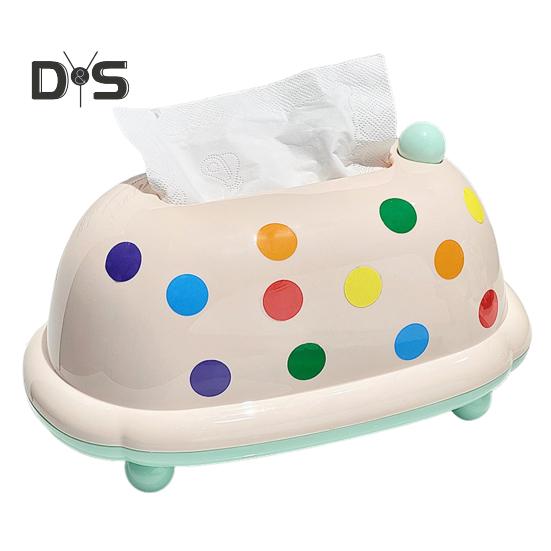 

Крышка для коробки с салфетками Диспенсер для салфеток Большой емкости Встроенный пружинный дизайн Держатель для салфеток Бумажный органайзер Декор стола розовый