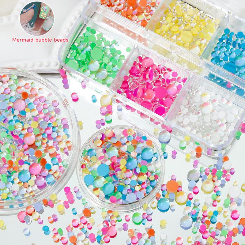 Bubble Bead Nail Diamond Mixed Boxed Decoration Stereoscopic Nail Accessories Nail Painting Nail Salon Diy Nail Art