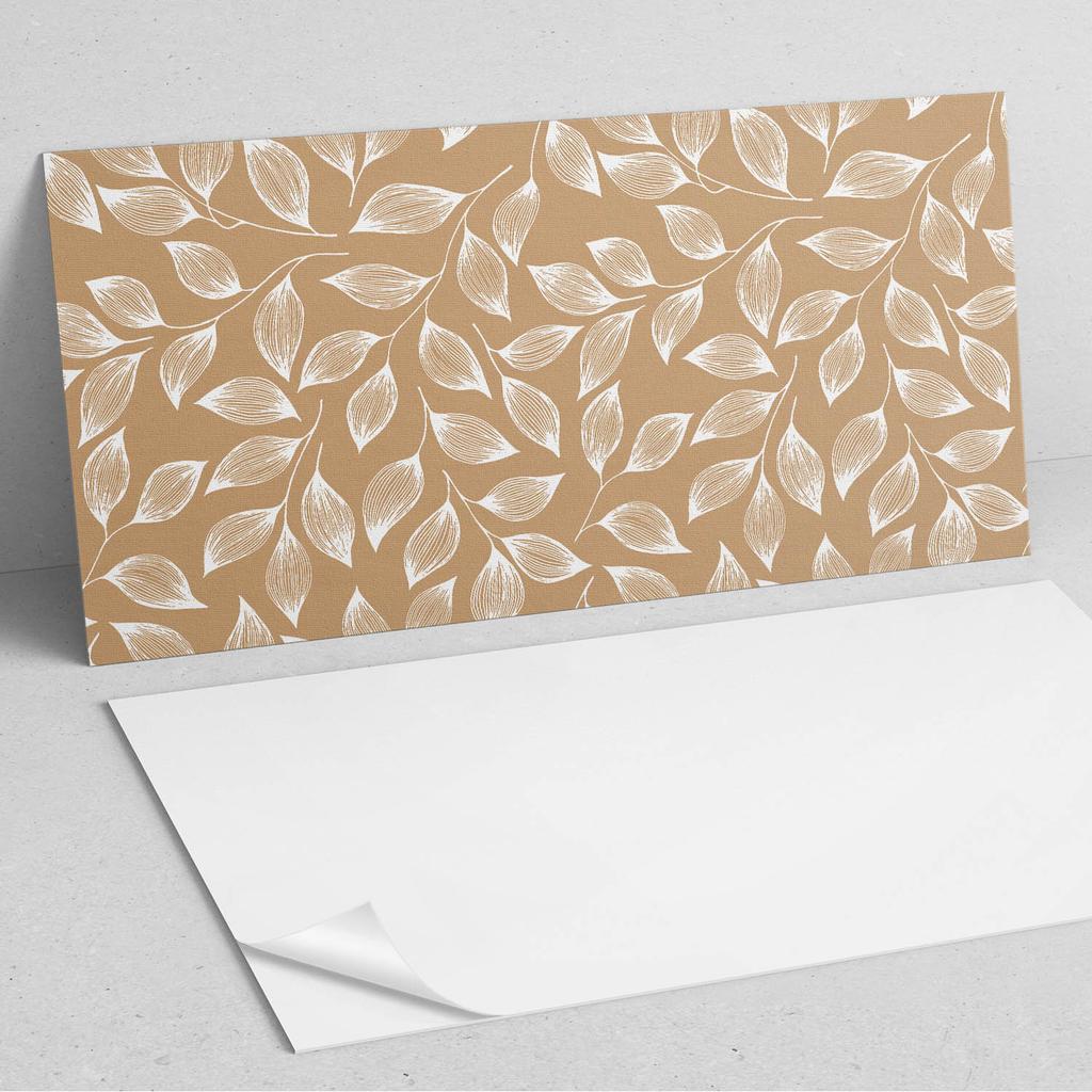 Panel Samoprzylepny Z Nadrukiem - Idealny Do Kuchni 120X60 Cm Liście Na Tle Tekstury