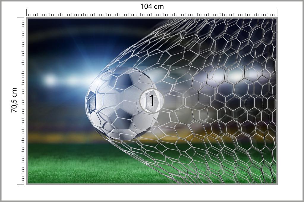 Photomural Soccer Goal 3D Structural Vinyl 104x70.5