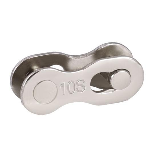 

Соединитель звена цепи металлический прочный на разрыв велосипедная цепь пряжка легко разбираемая велосипедная цепь 10