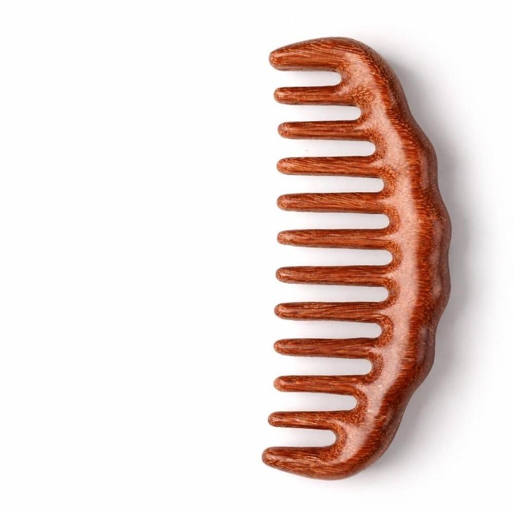 Handmade Carving Wide Tooth Hair Comb Wood Detangling Hair Brush New Wooden Comb Gifts