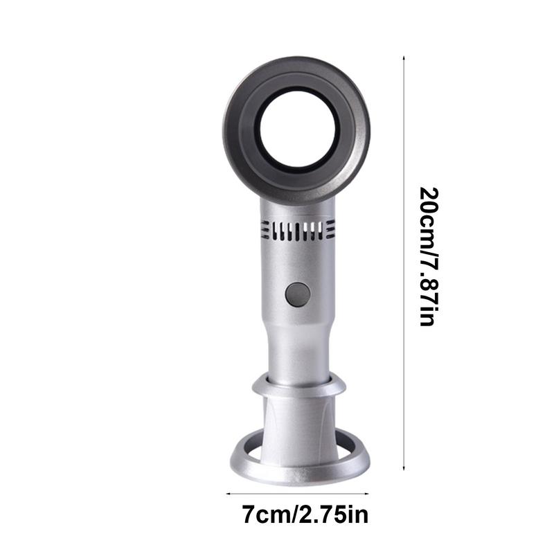 Portable Handheld Turbo Fan Small Personal Fan USB Charging Battery Operated Ultra-Quiet Cooling 3 Speed Adjustable Table Fan