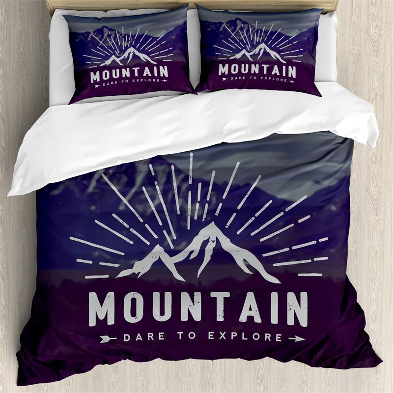 Adventure Duvet Cover Marine Theme Adventure Motivational Words Bedding Set With Pillowcase Full King For Kids Adults Room Decor