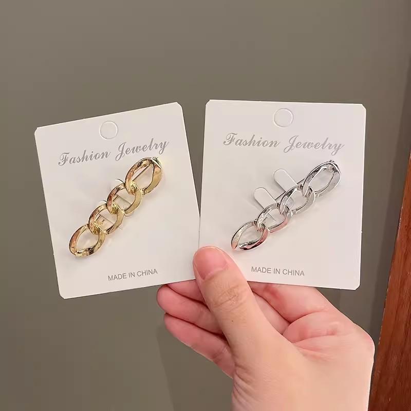 Simple Fashion Chain Pin Brooch for Women Waist Tighting Clip Safety Pin Brooch Sweater Cardigan Buckle Brooches Jewelry Gift