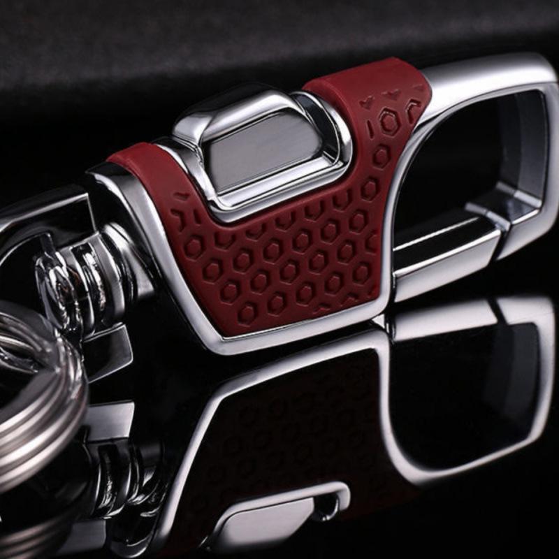 Porte-clés Premium en Acier Inoxydable pour Homme avec Clip Ceinture à Ouverture par Pression Unique