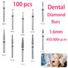 100 Bucăți Freze Dentare cu Diamant Br-31 Freză Dentară Maner Piesa de Mână Viteză Bună Diametru 1.6Mm Unelte pentru Dentist Br-41 Tr-13 Fo32