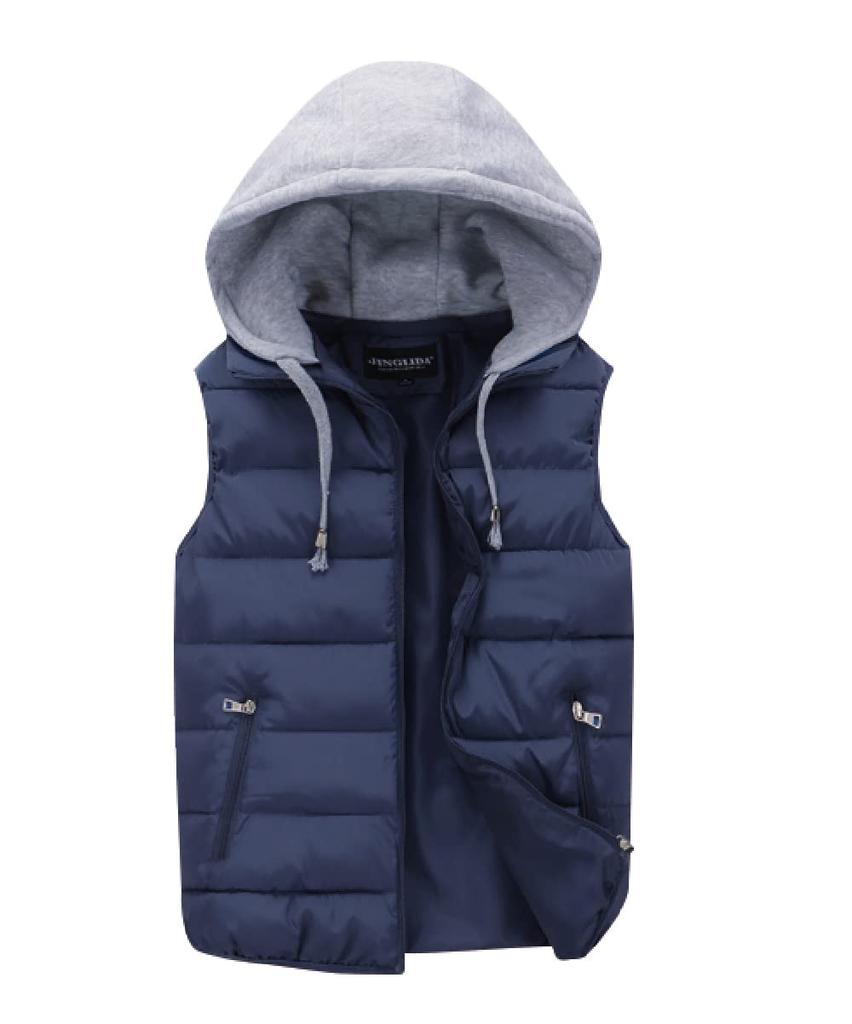 Three Joy Down Golf Outdoor Size 2XL Men's Jacket, Wear, Vest, Workwear, Wear, Autumn, Stylish, Navy,