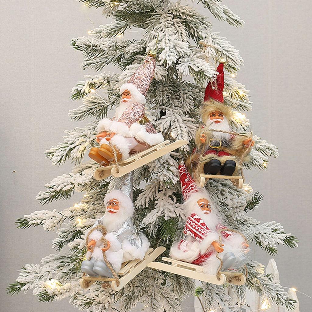 5pcs Father Christmas Set Colourful Box Christmas Decoration Ornament