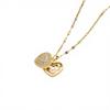 New Style Stainless Steel Full-Diamond Love Pearl Shell Bamboo Gold Plated Women's Pendant Necklace Can Be Opened Fashion