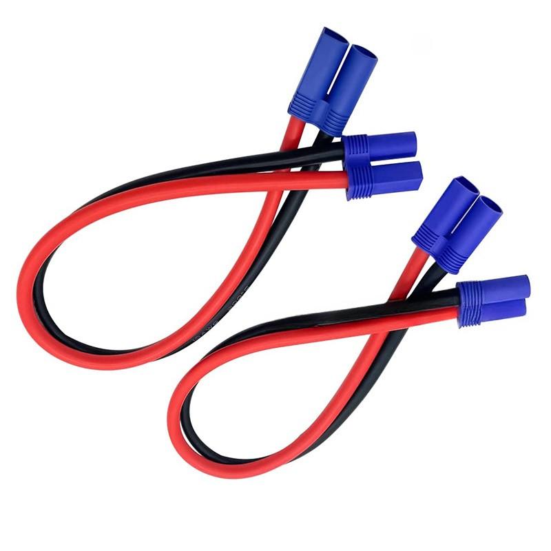 EC5 Male to EC5 Female Silicone Extension Cable 10AWG 100A Current Li-ion Battery Airplane Car Emergency Start Power Plugs