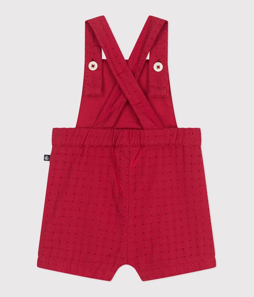 Short Overalls A0CL6 Red 24 Months 86cm [Petit Bateau]
