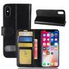 Case - Premium - Iphone X / Xs - Pu Leather - Shockproof - Stand Function - Black