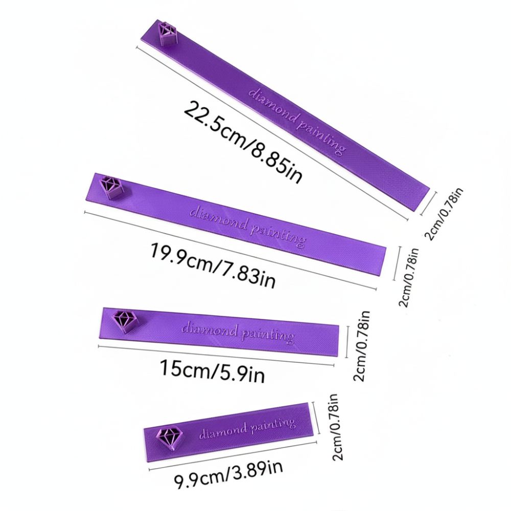 4Pcs Plastic Diamond Art Rulers Connectable Bead Alignment Guides New Diamond Painting Rulers