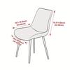 1/4pcs Solid Color Chair Covers Jacquard Curved Dining Chair Slipcovers Home Elastic Chair Seat Protector for Wedding Banquet