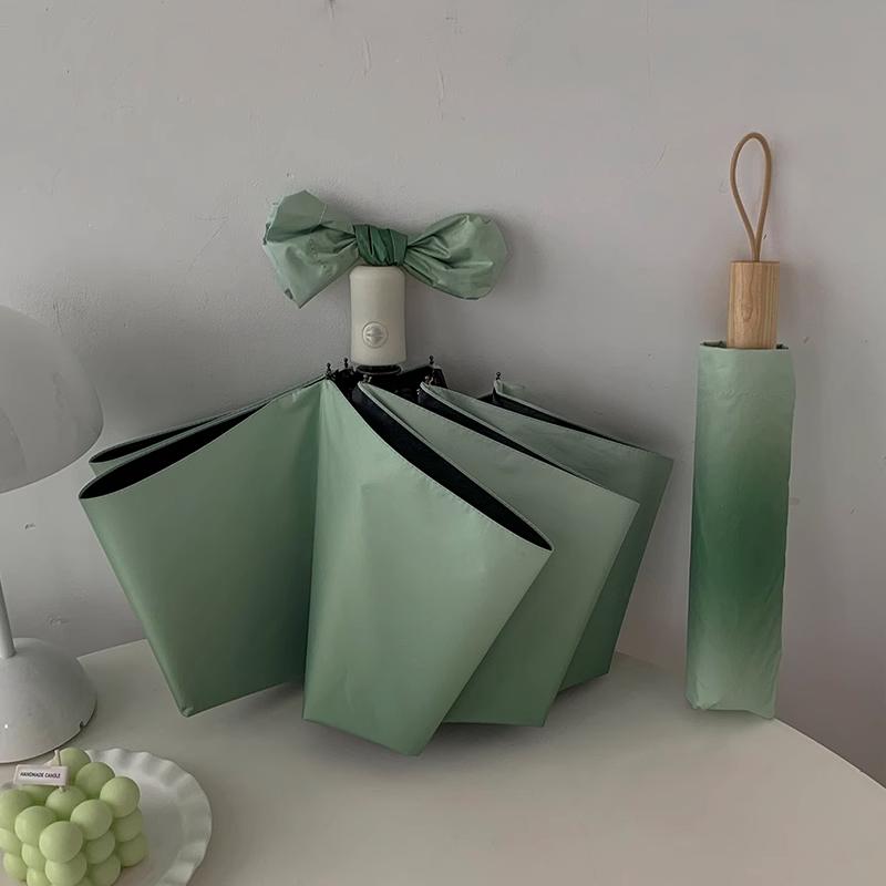 Gradient Color Automatic Umbrella Sunny Rain Dual Use Uv Protection Sunshade Portable Black Glue Foldable Sun Blocking Umbrella