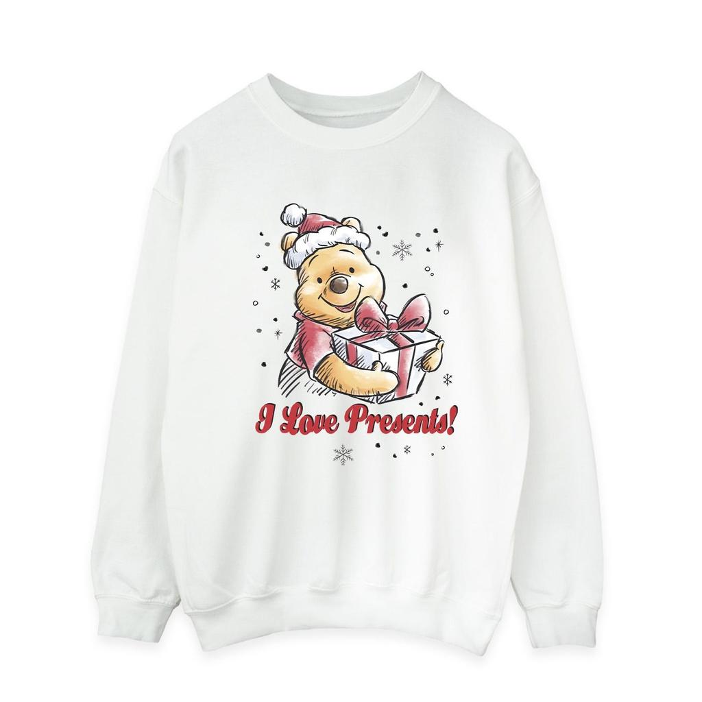 Disney Mens Winnie The Pooh Love Presents Sweatshirt