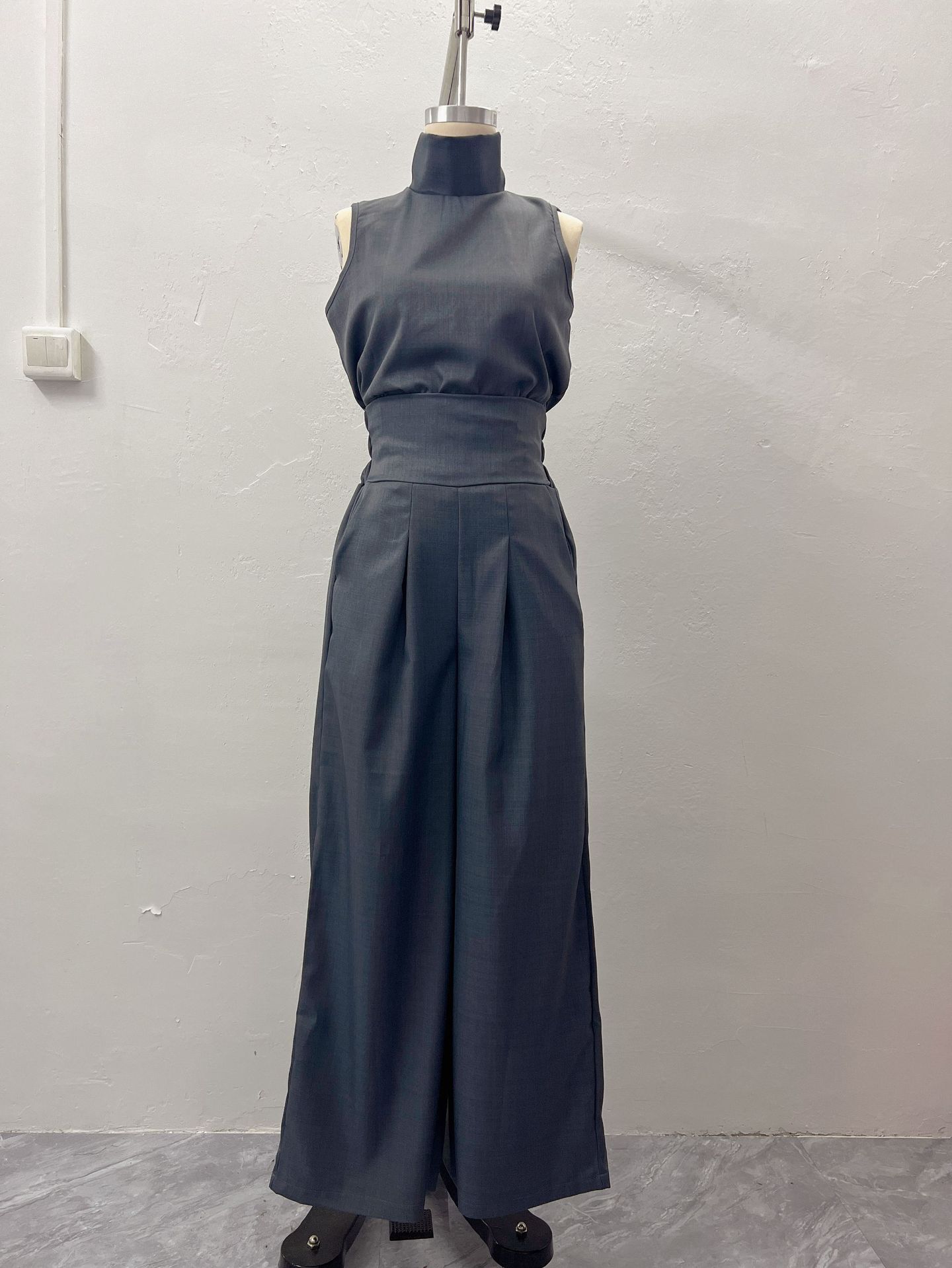 European Style Spring Solid Color Elegant Women Minimalist Cotton Sleeveless XXXL