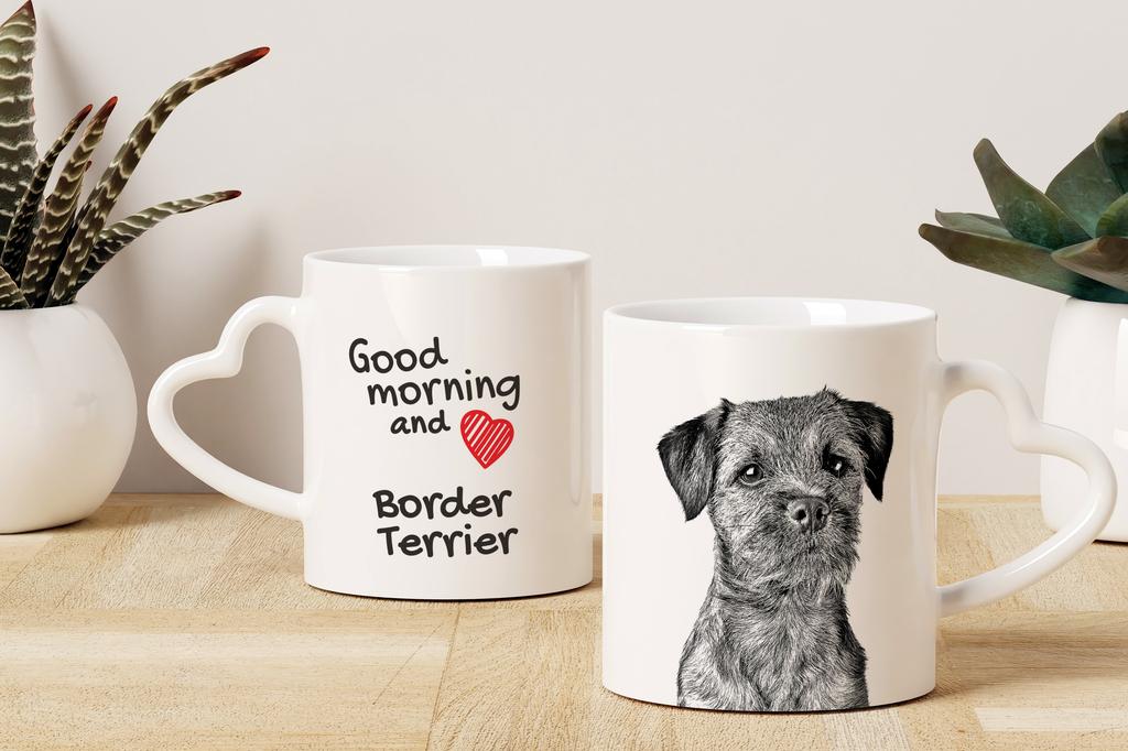 Border Terrier - Cup with a Dog, Adorable Cup with a Heart-shaped Handle, Universal Gift from the Art-Dog Brand